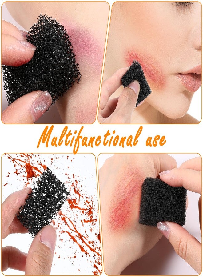 Aysatogc Stipple Sponges, 12Pcs Sfx Makeup Sponges Special Effects Makeup Must Haves Face Make up Tools for Texture Beard Freckle Halloween Make up Cosplay Party Art Shaping Special Effects (Black) - Image 4